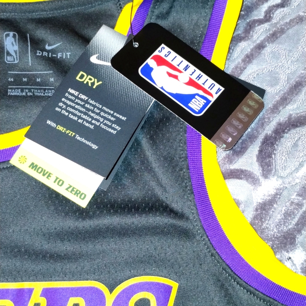 Nike NBA LA Lakers Lebron James (Swingman Earned Ed. Jersey-Men Sz 44-Med) NEW!! - Picture 6 of 7